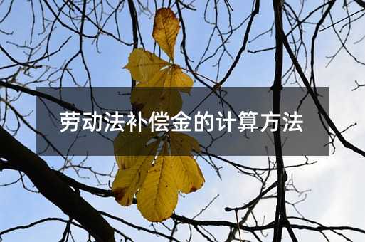劳动法补偿金的计算方法