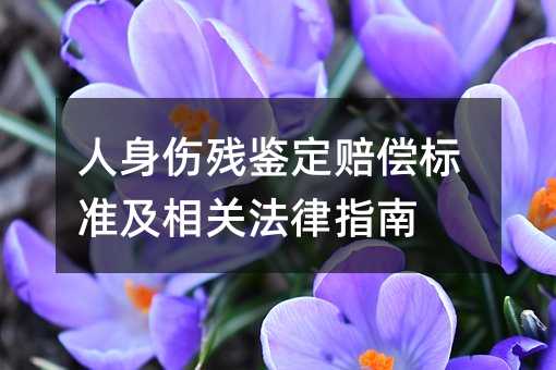 人身伤残鉴定赔偿标准及相关法律指南